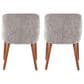 Lumisource Rina Side Chair with Grey Cushion in Walnut (Set of 2), , large