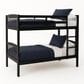 Linon Home Decor Twin Over Twin Bunk Bed in Black, , large