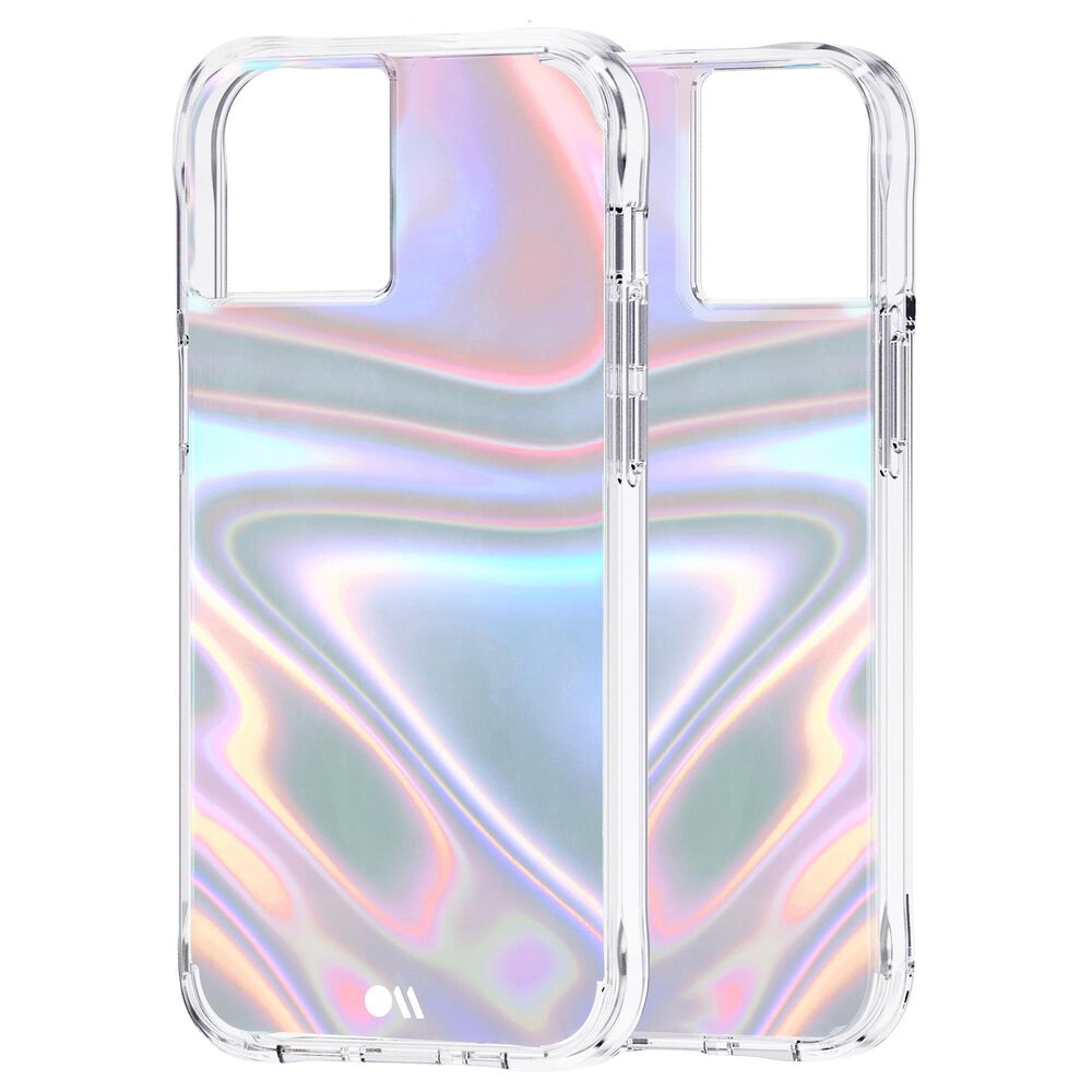 Case-Mate Iridescent Case with MicroPel for Apple iPhone 13 in Soap Bubble, , large