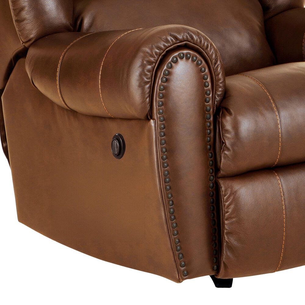 HomeStretch Laredo Power Rocker Recliner in Stetson Cognac, , large