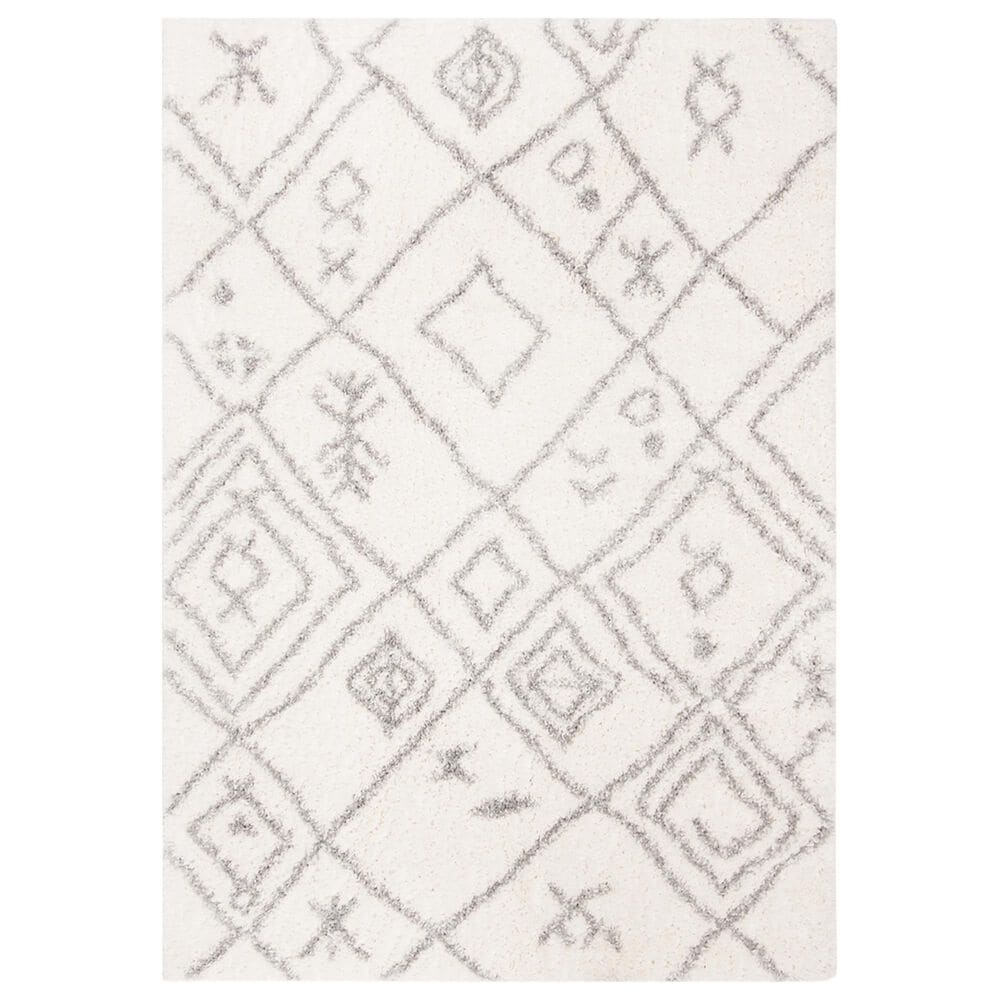 Safavieh Parma Shag PMA583A 2" x 3" Cream and Grey Area Rug, , large