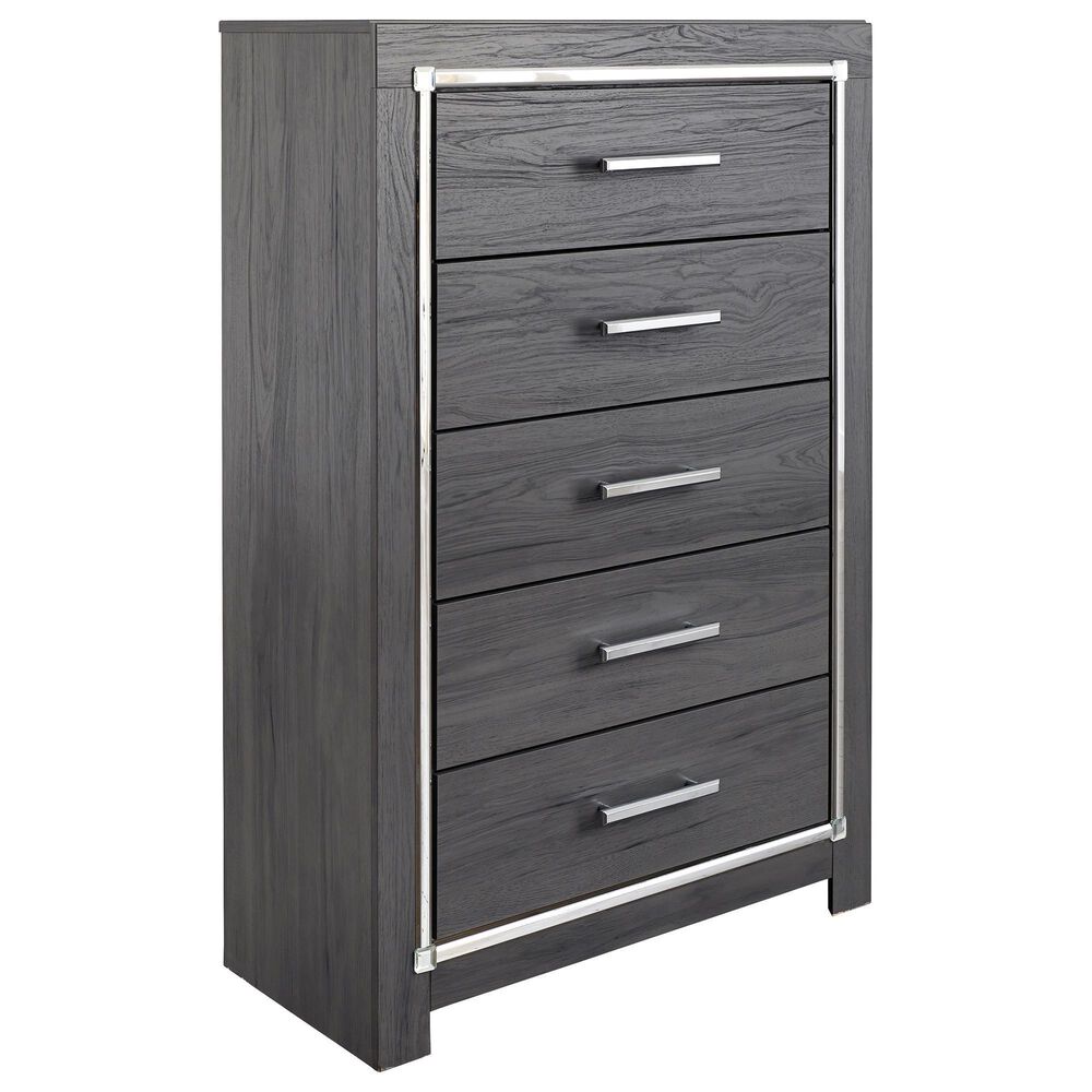 Ashley Lodanna 5-Drawer Chest in Gray, , large