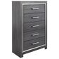 Ashley Lodanna 5-Drawer Chest in Gray, , large