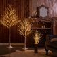 HOMLUX 48" Birch Tree with 200 LED Lights in White, , large