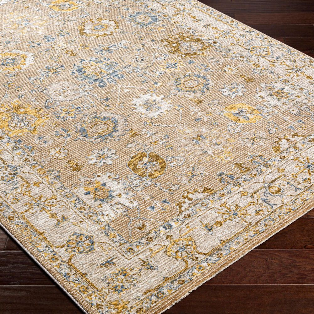 Surya Reina Tan, Light Brown, Light Gray, Cream, Denim, Mustard and Olive 9' x 12'2" Area Rug, , large