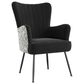 Emerald Home Furnishings Amera Accent Chair in Black and White, , large