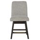 Millenium Burkhaus Counter Stool in Dark Brown Finish and Beige Upholstery, , large