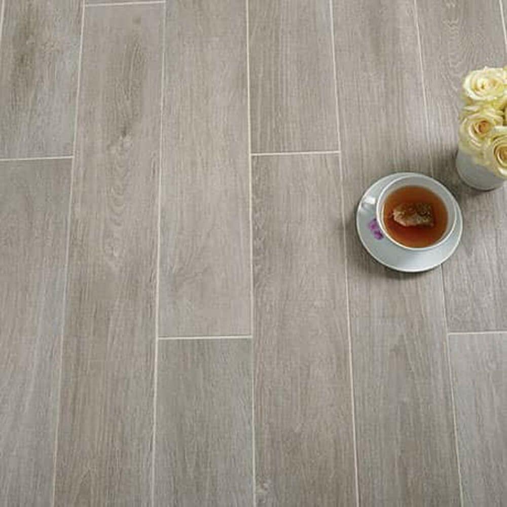 Dal-Tile Trellis Oak Smoke 6&quot; x 36&quot; Porcelain Tile, , large