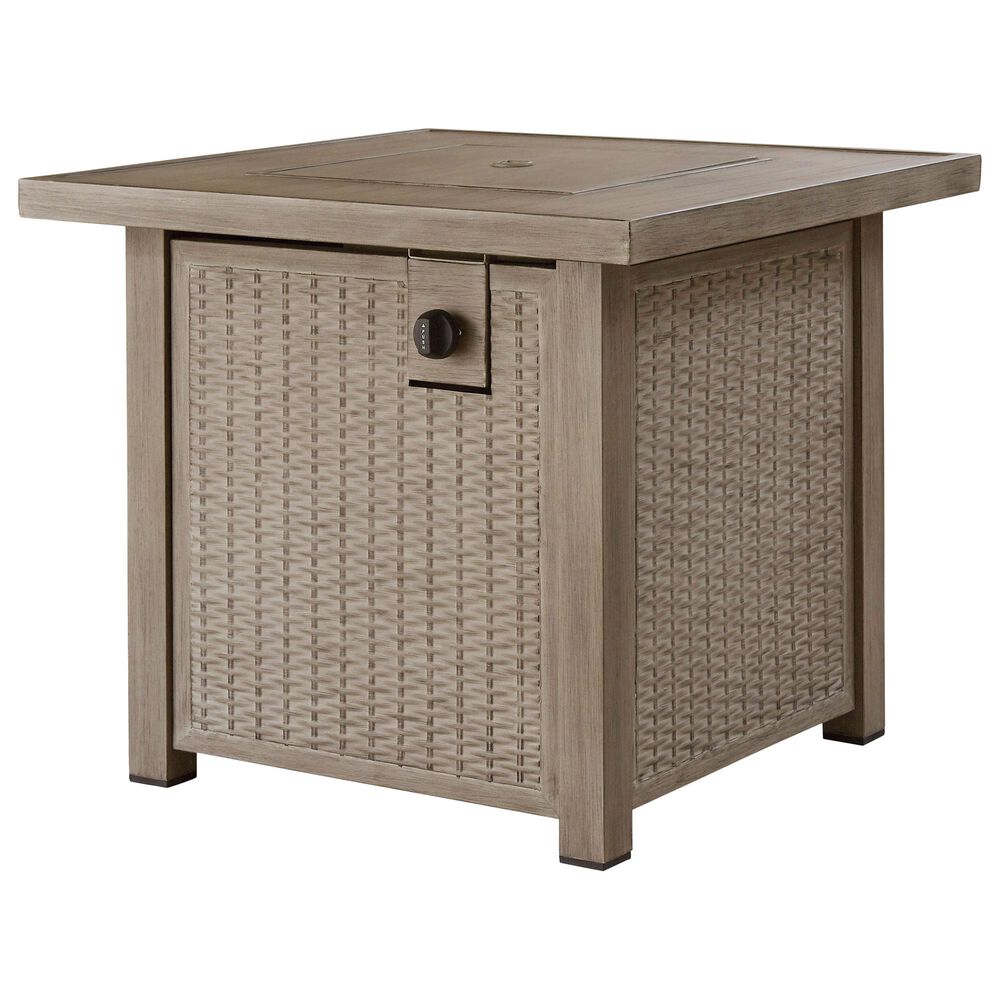 Signature Design by Ashley Lyle Square Fire Pit Table in Driftwood, , large