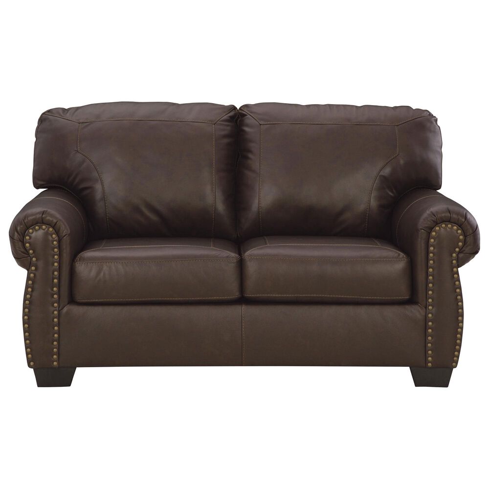 Ashley Colleton Stationary Loveseat in Dark Brown, , large