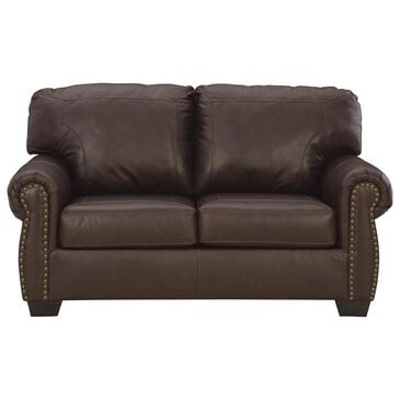 Ashley Colleton Stationary Loveseat in Dark Brown, , large