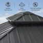 HOMLUX 12-ft x 12-ft Permanent Hardtop Gazebo Gray Gazebo with Hardtop Roof (Screen Included), , large