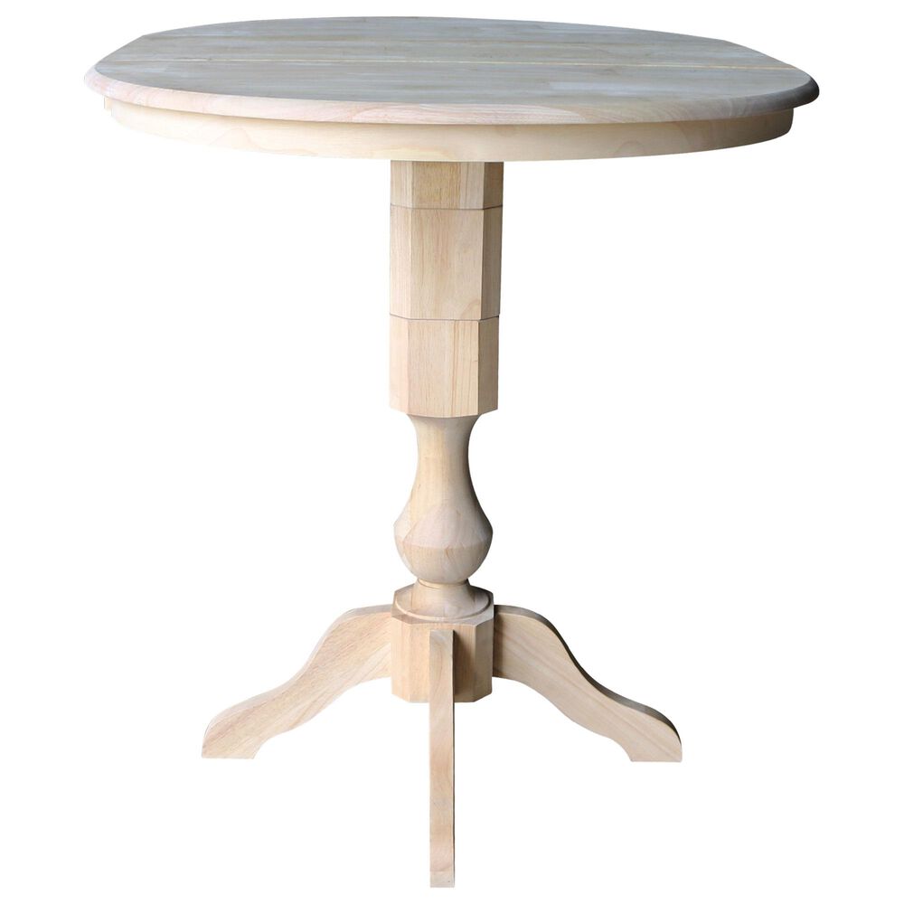 International Concepts 36&quot; Modern Farmhouse Round Dining Table in Unfinished, , large