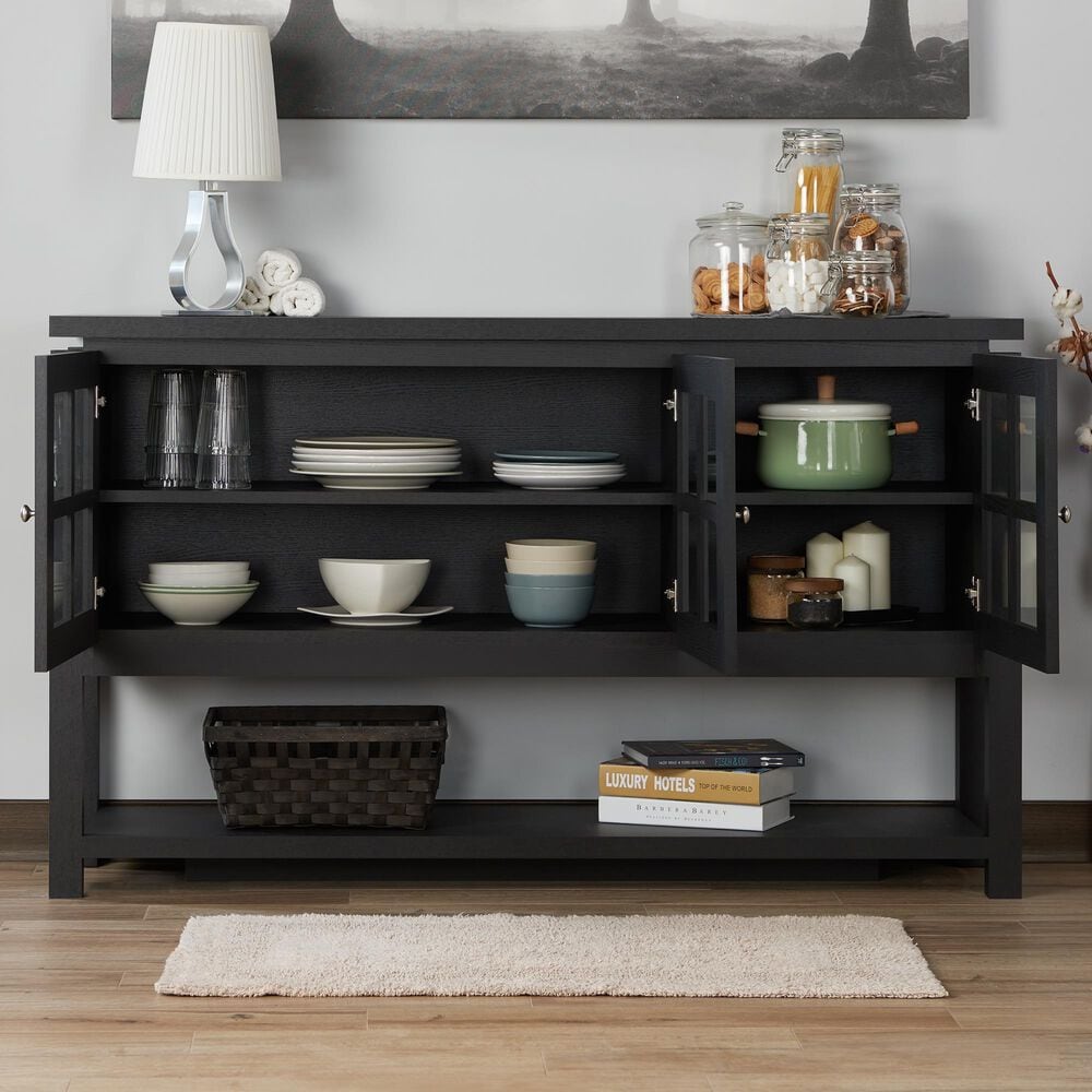 Furniture of America Spence Buffet in Black, , large