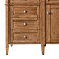 James Martin Vanities Brittany 60" Single Bathroom Vanity in Saddle Brown with 3 cm Victorian Silver Quartz Top and Rectangular Sink, , large