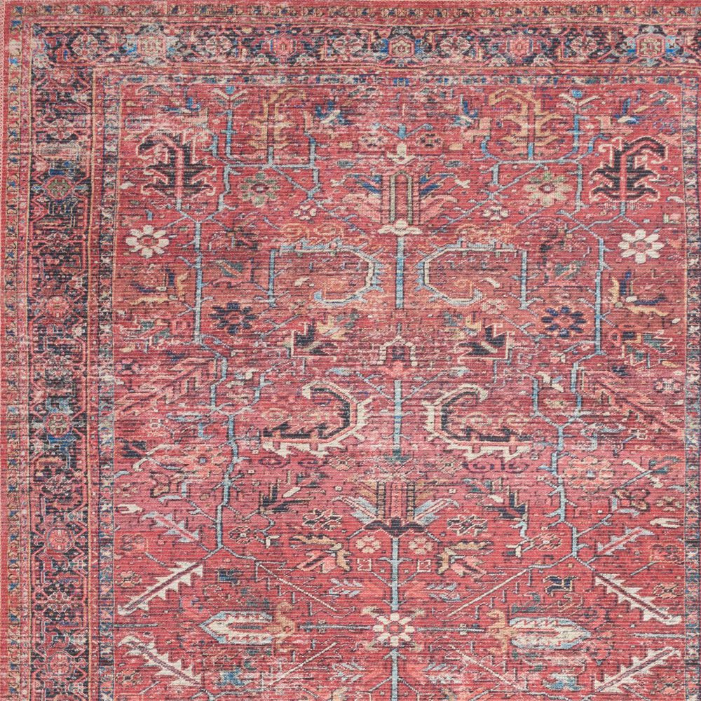 57 Grand by Nicole Curtis Series 1 Brick Red, Navy and Ivory 7&#39;10&quot; x 9&#39;10&quot; Area Rug, , large