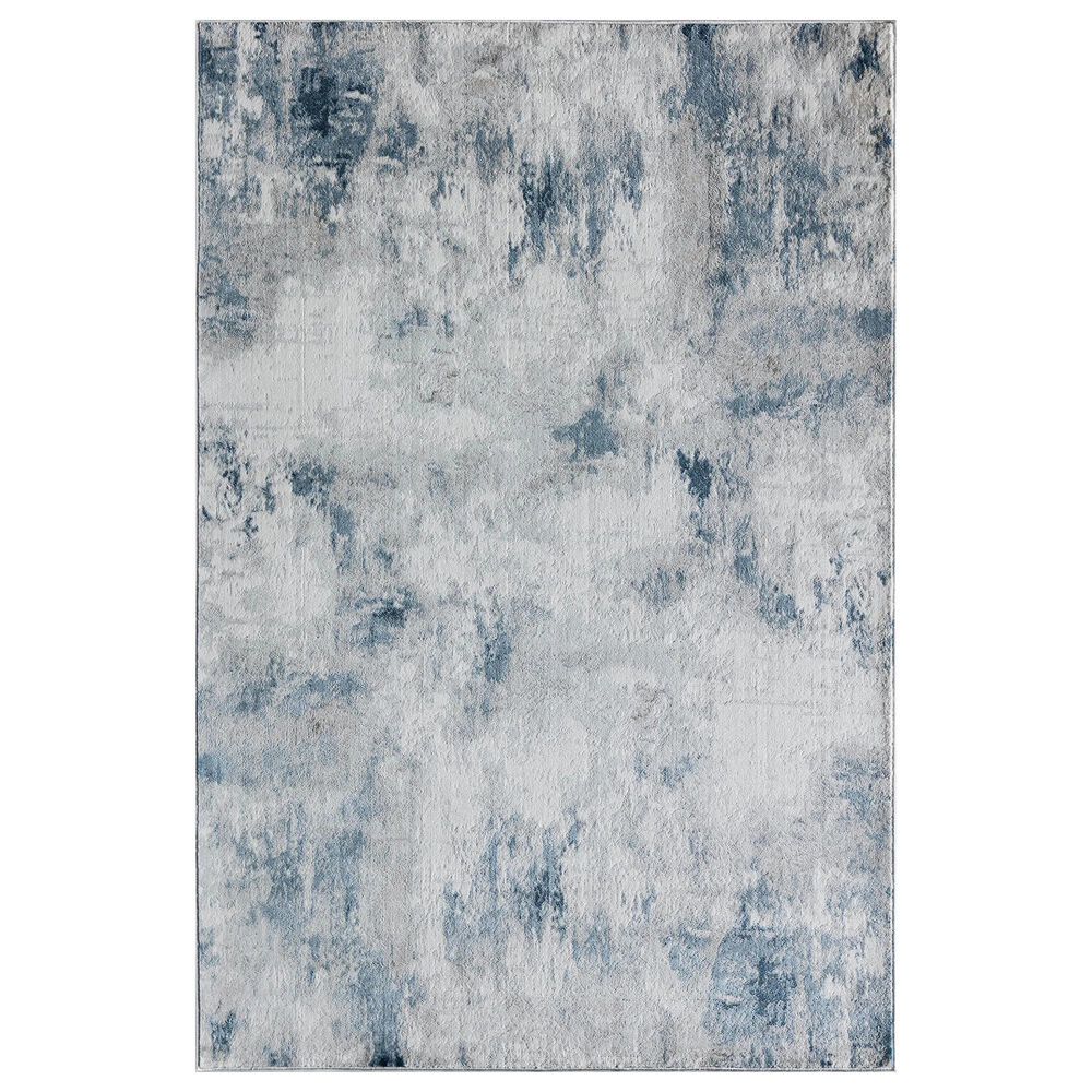 Rugs America Samina Sheer Bliss 5"3" x 7" White and Blue Area Rug, , large