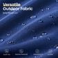 HOMLUX 15" Double-Sided Outdoor Market Umbrella with Sandbag Base in Royal Blue, , large