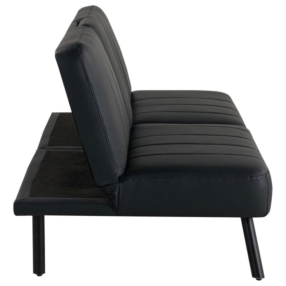 Lifestyle Solutions Cotez Convertible Sofa in Black, , large
