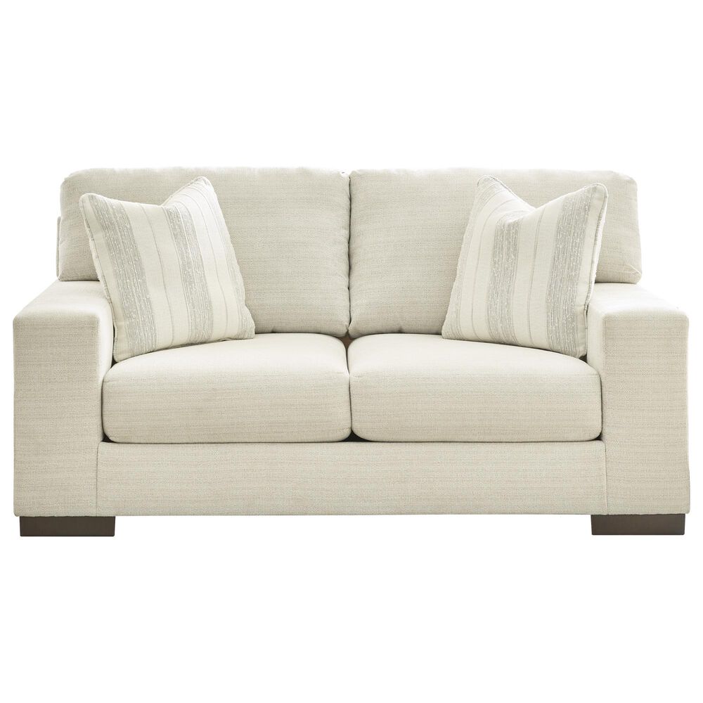 Ashley Maggie Stationary Loveseat in Birch, , large