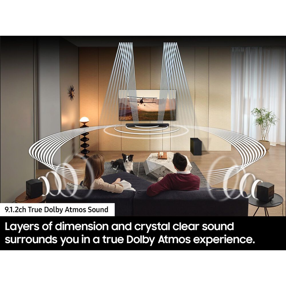 Samsung 9.1.2-Channel Wireless Dolby Atmos Soundbar System in Titan Black, , large