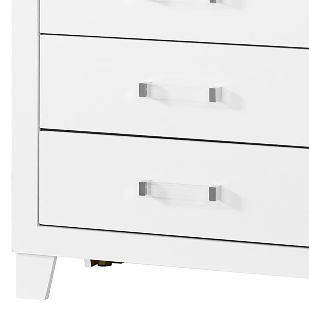 Global Furniture USA Luccia 6-Drawer Dresser and Mirror in White, , large