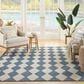 Nourison Positano Geometric Navy Blue 7" x 10" Indoor/Outdoor Area Rug, , large