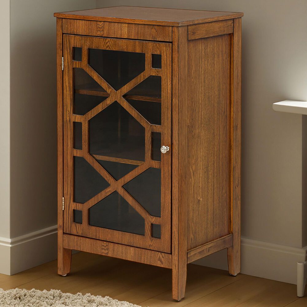 Linon Home Decor Fetti Small Cabinet in Brown, , large