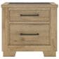 Ashley Galliden 2-Drawer Nightstand in Light Brown and Cement, , large