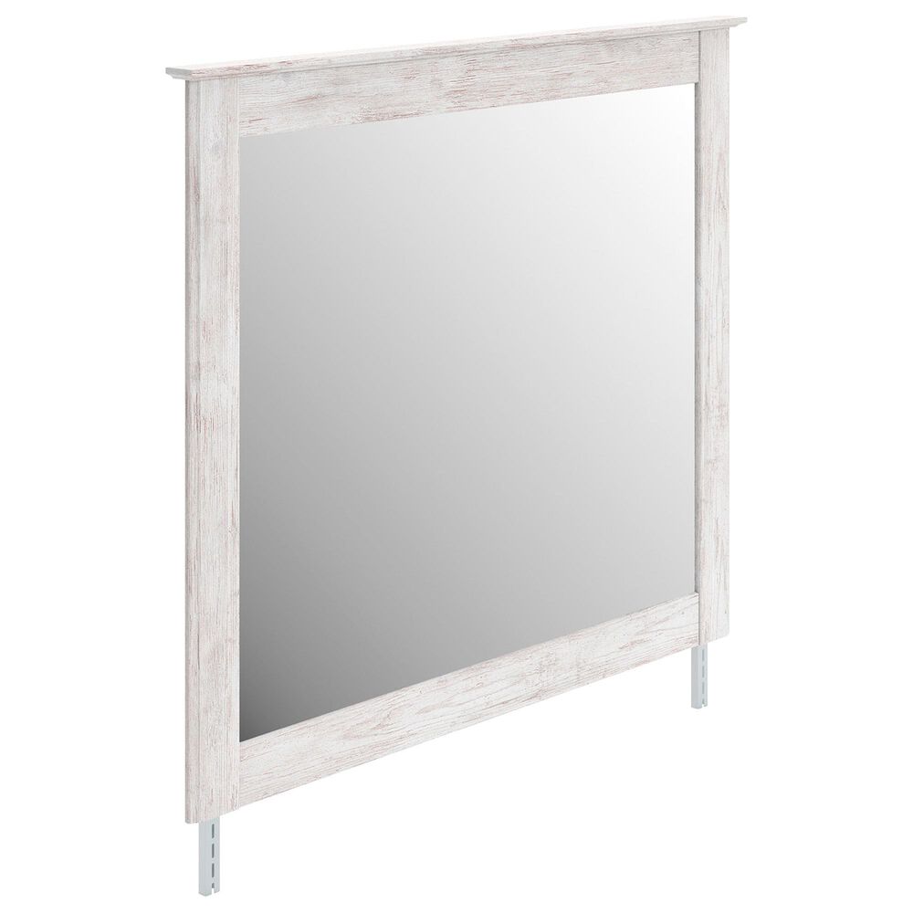 Ashley Makidern Rectangular Dresser Mirror in Whitewash, , large