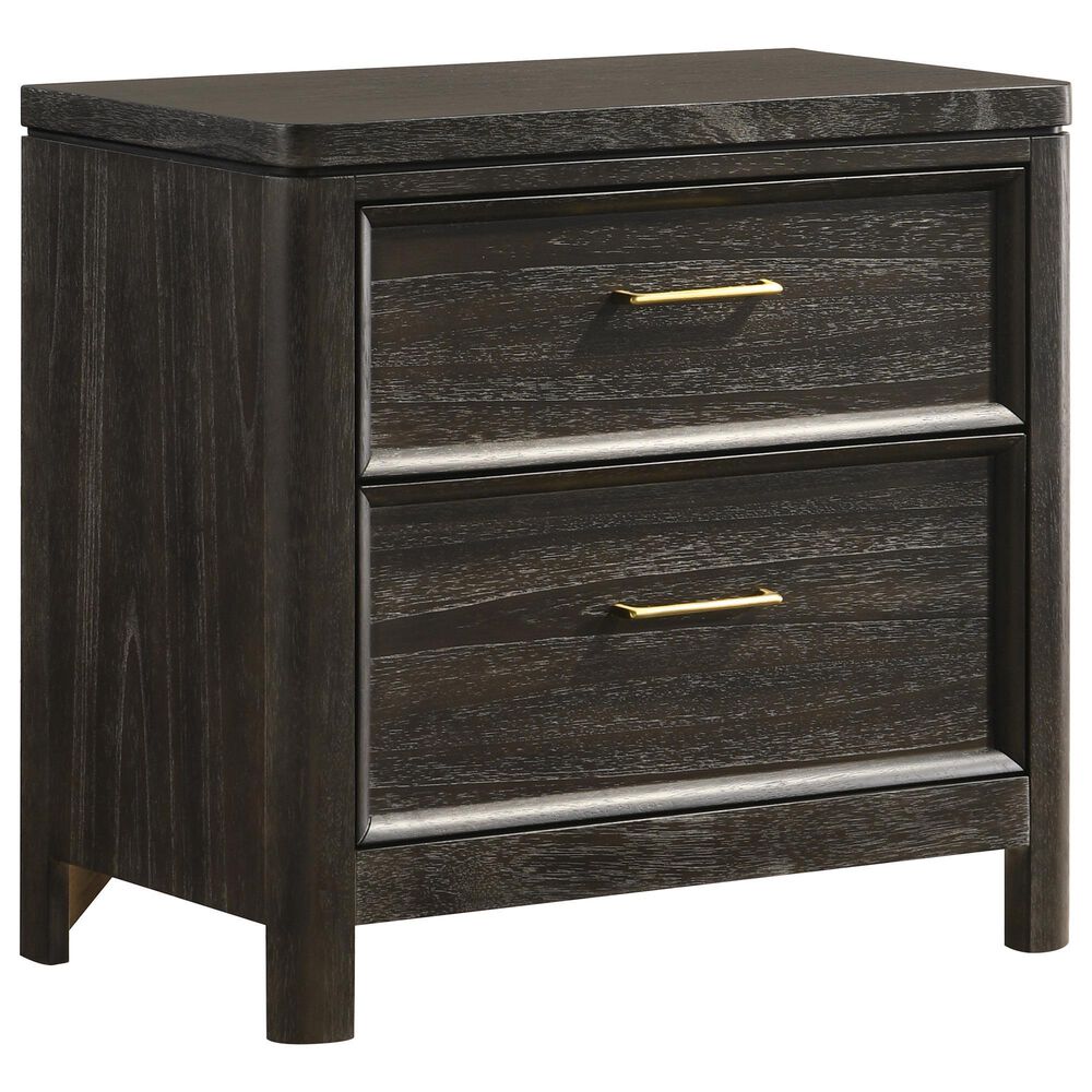 Crown Mark Ethel 2-Drawer Nightstand in Brown, , large