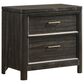 Crown Mark Ethel 2-Drawer Nightstand in Brown, , large