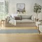 Nourison Courtyard Ivory and Aqua 2"2" x 8" Indoor/Outdoor Runner, , large