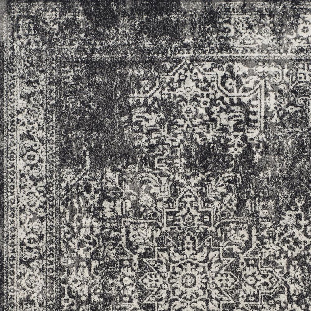 Safavieh Evoke EVK256R-3 3&#39; x 5&#39; Black/Grey Area Rug, , large