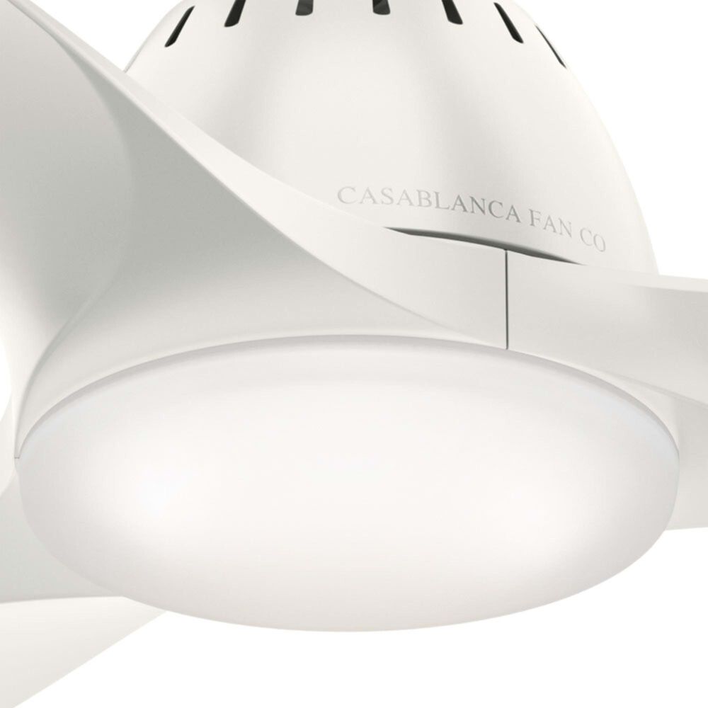 Hunter Wisp 52&quot; Ceiling Fan with LED Light in Fresh White, , large
