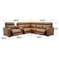 MotoMotion 7-Piece Immersive Sound Power Reclining Sectional in Venetian Honey, , large
