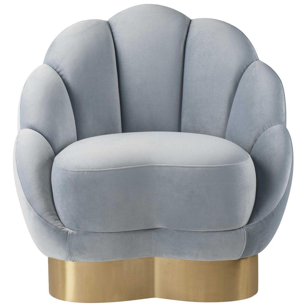 37B Bloom Velvet Chair in Sea Blue, , large