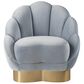 37B Bloom Velvet Chair in Sea Blue, , large