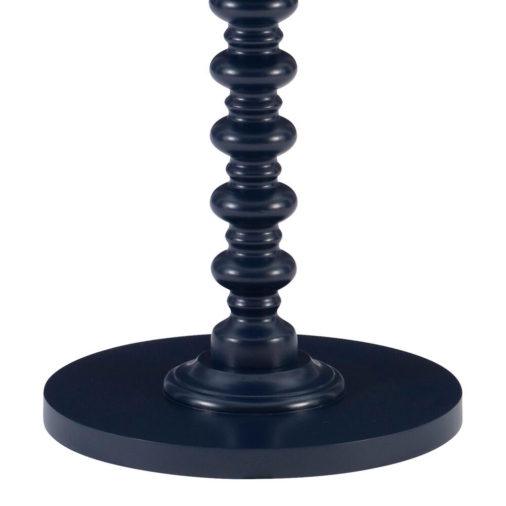 Linon Home Decor Aurora Round Side Table in Navy Blue, , large