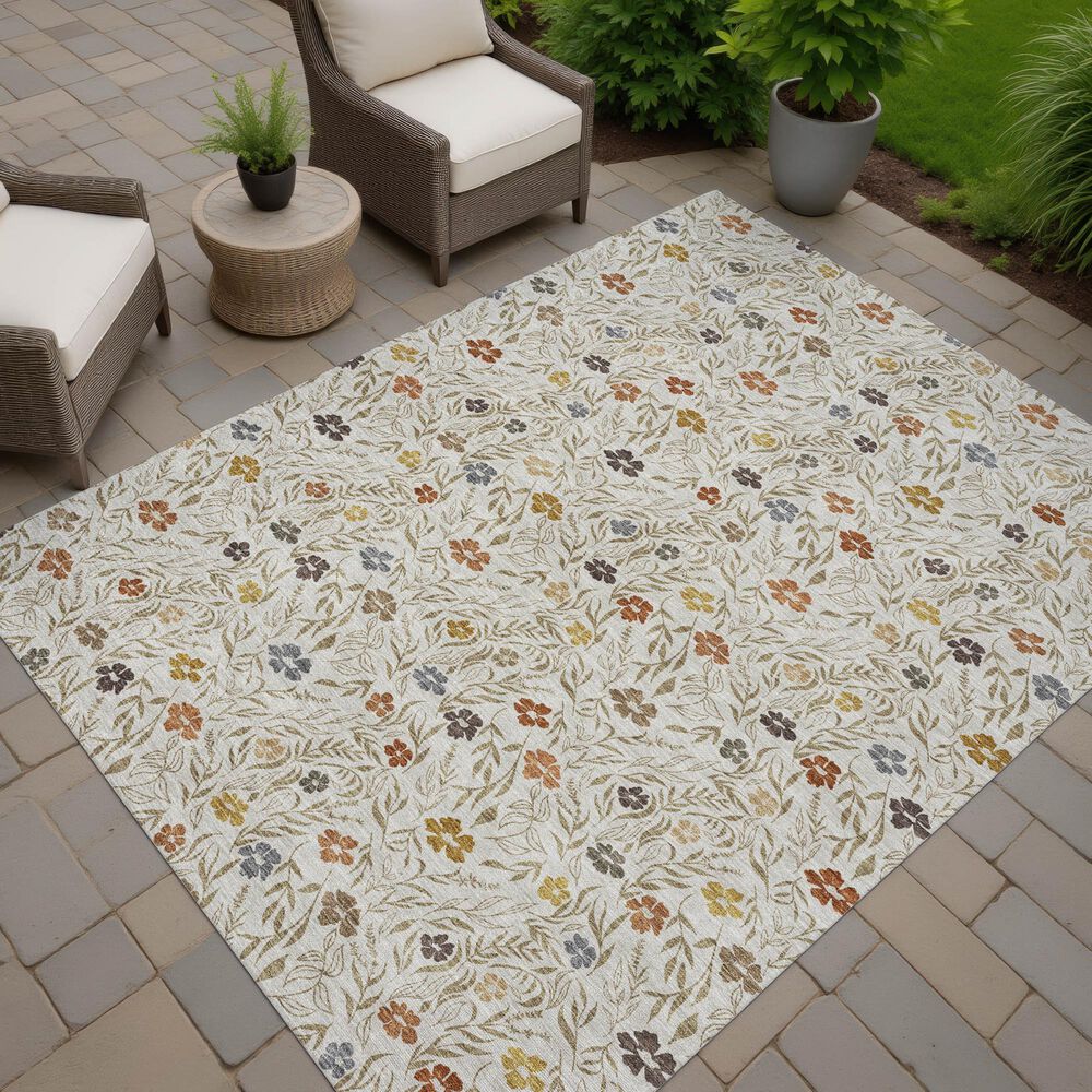 Dalyn Rug Company Soft Essentials Floral Pearl 8' x 10' Indoor/Outdoor Area Rug, , large