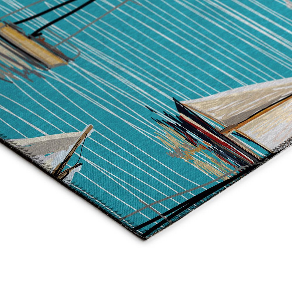 Dalyn Rug Company Harbor 9&#39; x 12&#39; Teal Indoor/Outdoor Area Rug, , large