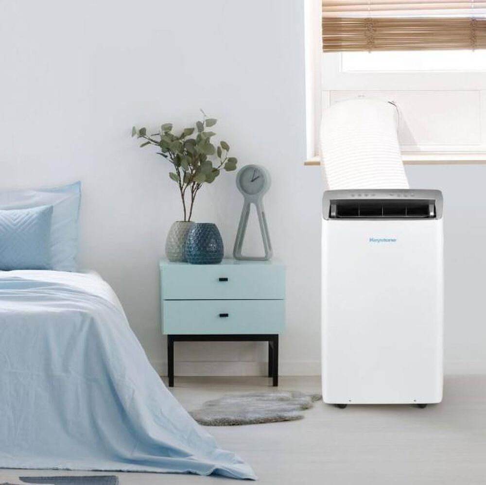 Keystone 10000 BTU Portable Air Conditioner with Remote Control in White, , large