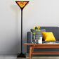 Timberlake Tiffany Style Torchiere Floor Lamp in Brown, , large