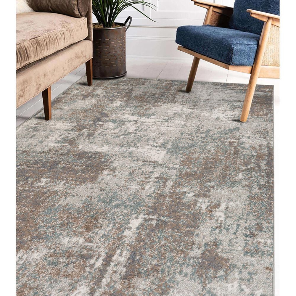 Amer Rugs Alpine 6&#39;7&quot; x 9&#39; Light Brown Area Rug, , large