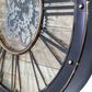 Yosemite Home Decor Venetian Woodgrain Gear Clock in Brown and Bronze, , large