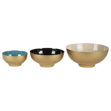 Maple and Jade Contemporary Decorative Bowl in Multicolor (Set of 3), , large