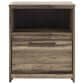 Ashley Elbrim 1-Drawer Nightstand in Brown with USB Port, , large