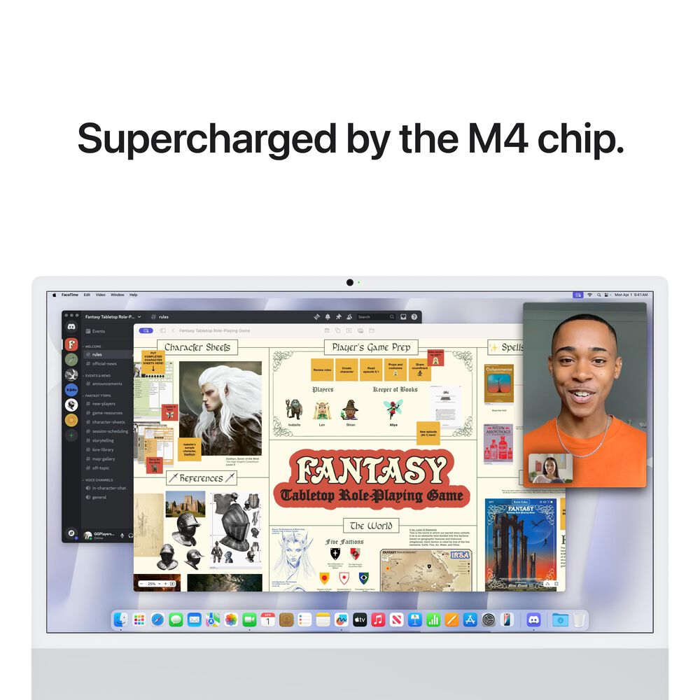 Apple 24-Inch iMac with Retina 4.5K display: Apple M4 Chip with 8-core CPU and 8-core GPU 16GB Unified Memory, 256GB SSD in Silver &#40;Latest Model&#41;, , large