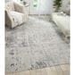 Nourison Prismatic PRS12 7"9" x 9"9" Silver and Grey Area Rug, , large