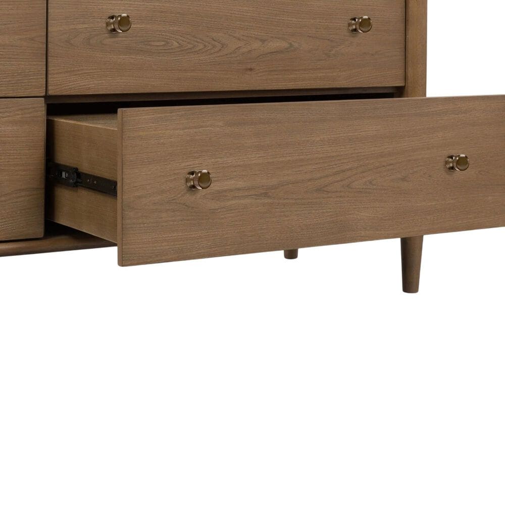 Urban Home Whitmore 6 Drawer Dresser and Mirror in Brown, , large